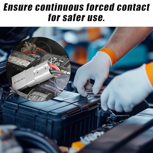 4 Stück 50A Batterieanschluss Stecker,600V Batterie Stecker Anderson Stecker,Schnellverbindungsstecker für Batterien für Autos, Wohnwagen, Boote, Solarsysteme（grau）