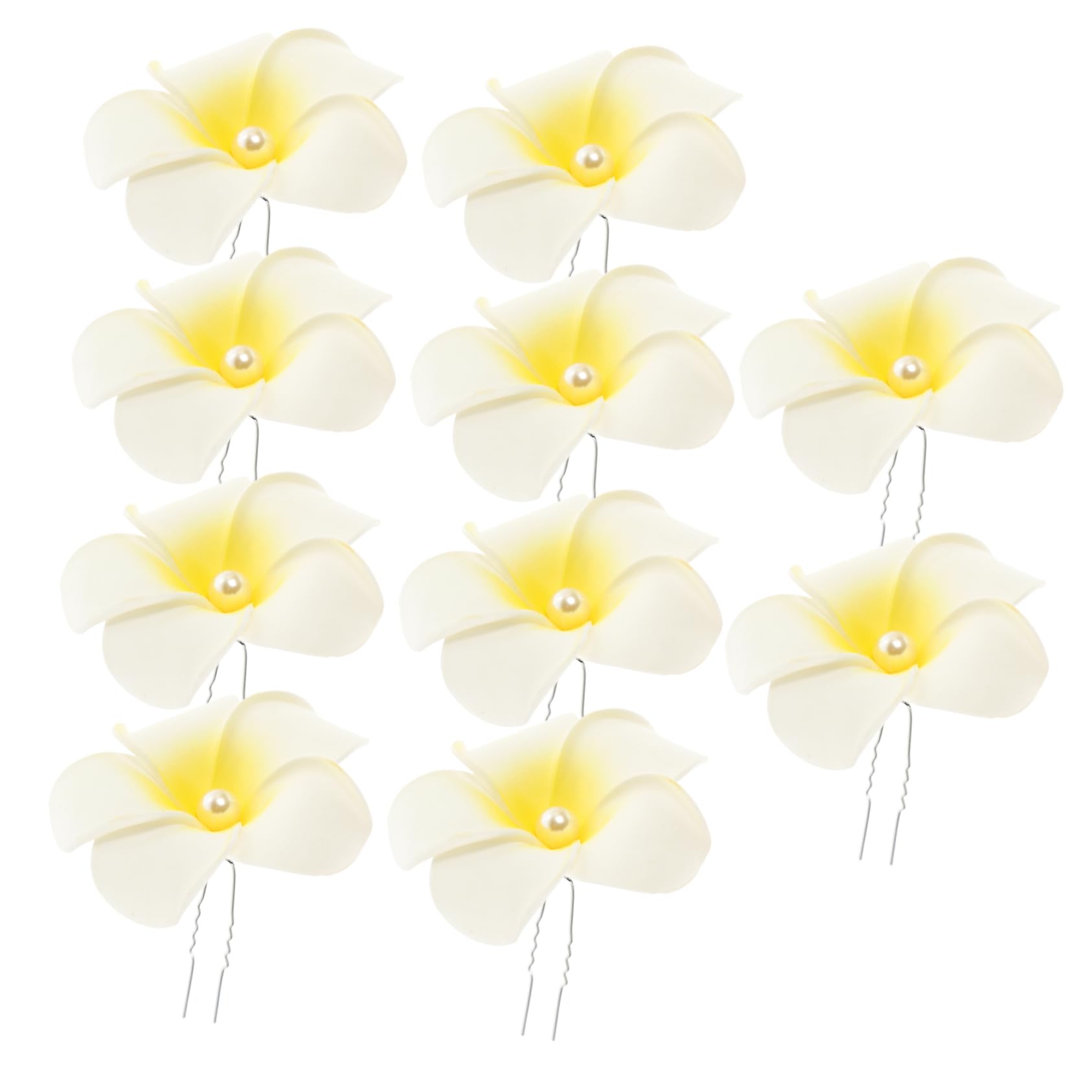 Abaodam 50stücke U-förmiger Haarspangen-haaraccessoire Teiliges Plumeria Blumen-haarpin Für Damen Für Hochzeiten Partys Und Alltag Rutschfest Und Langlebig