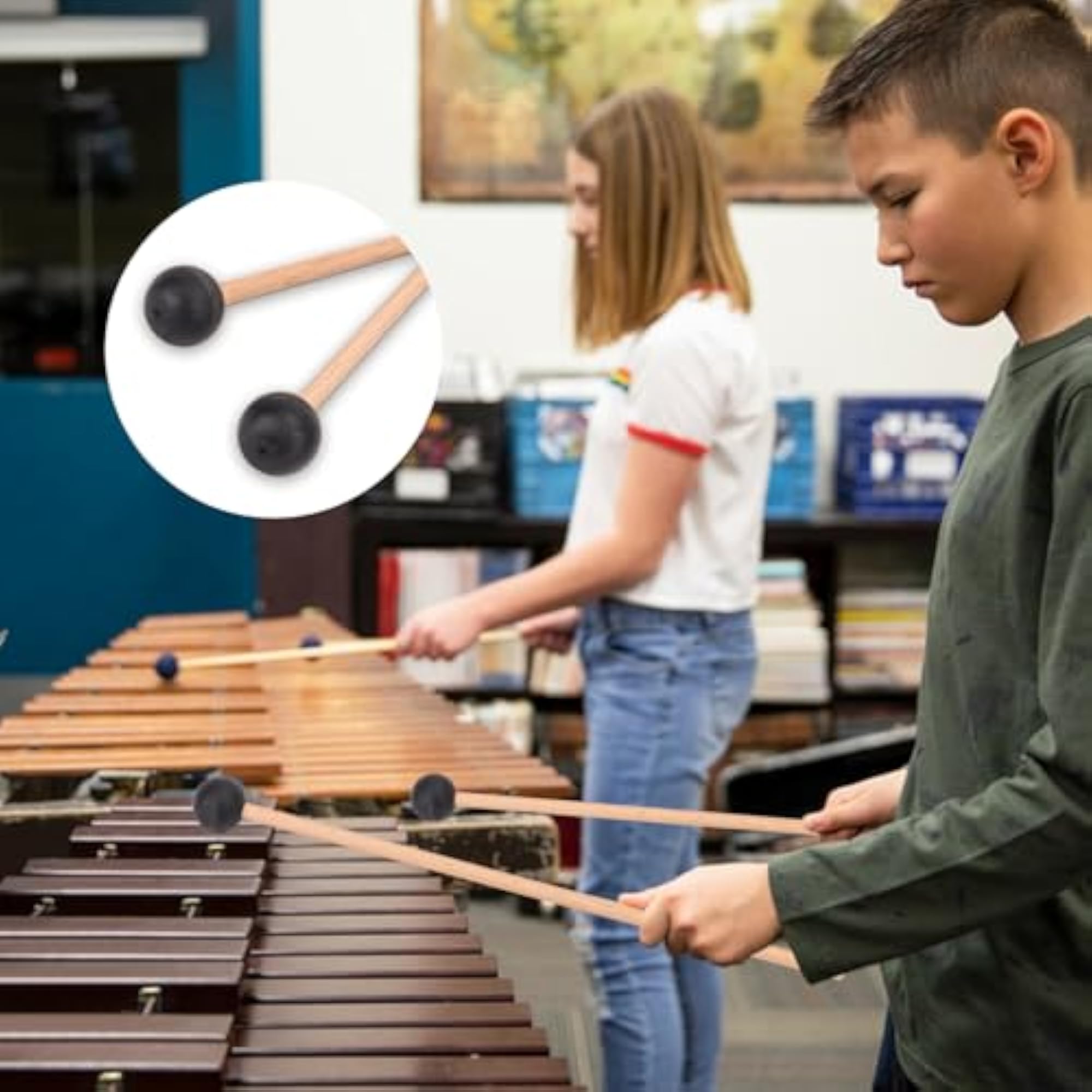 4 Pair Bell Mallets Glockenspiel Sticks