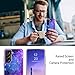 GUAGUA Compatible with Samsung Galaxy S21 FE 5G Case 6.4 Inch Glow in The Dark Noctilucent Luminous Space Nebula Slim Fit Cover Protective Anti Scratch Case for Galaxy S21 FE, Blue/Purple