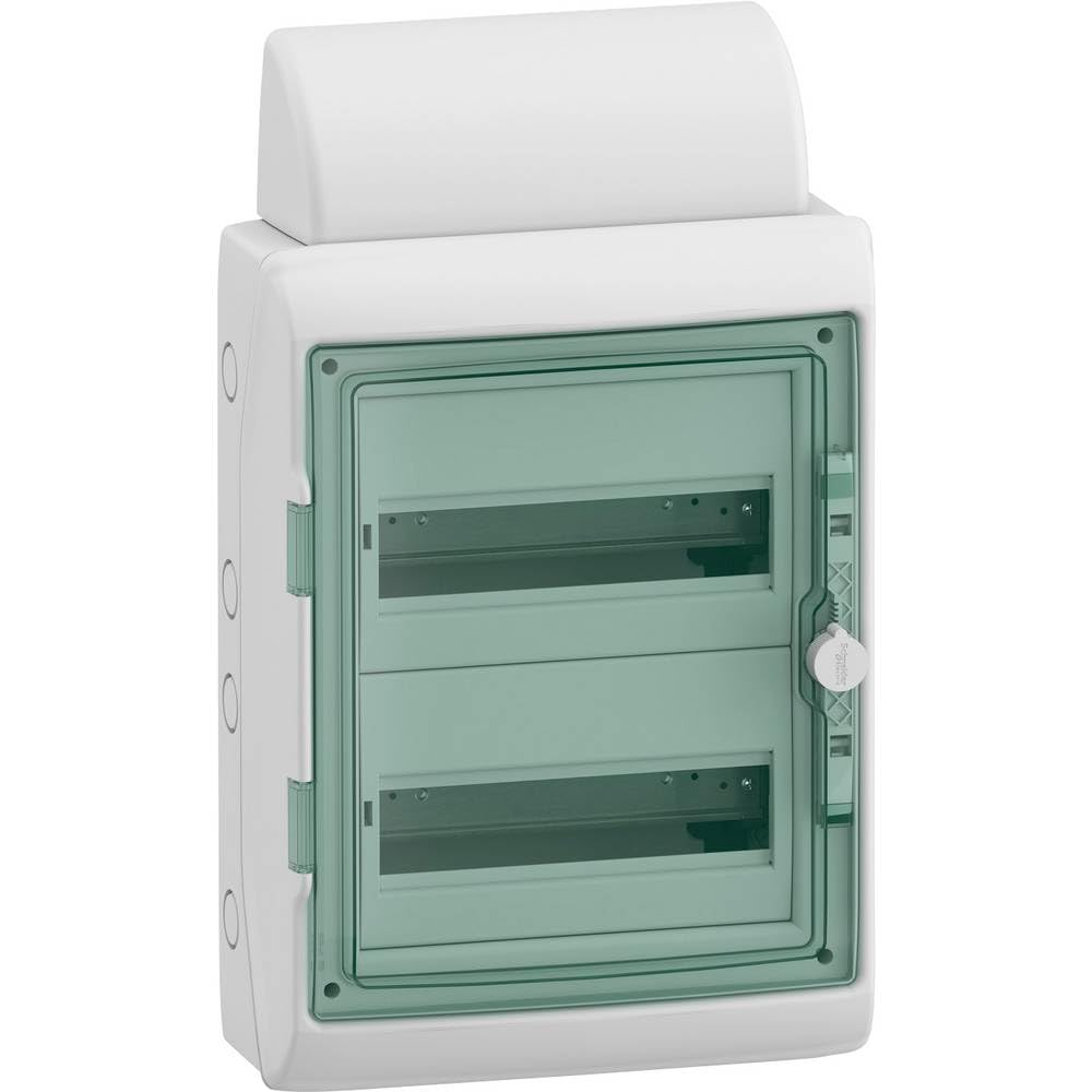 Schneider Electric 13433DE Mureva Feuchtraumverteiler Aufputz Anzahl Teilungen = 24 Anzahl Reihen = 2 Inhalt 1 St.