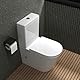 Mai & Mai Stand-WC 108T aus Keramik spülrandloses-WC Weiß 36x63x82cm bodenstehende-Toilette inkl. Spülkasten