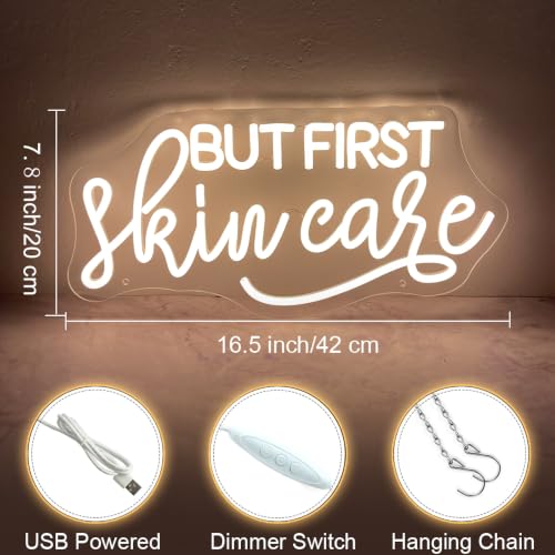 Image of But First Skin Care Neon Sign LED Neon Light for Wall Decor