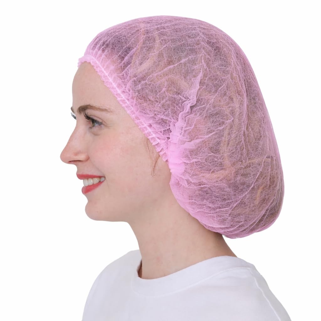Disposable Pleated Bouffant, Polypropylene Non-Woven Hair Cover, Breathable & Latex-Free, Hygienic Hair Net