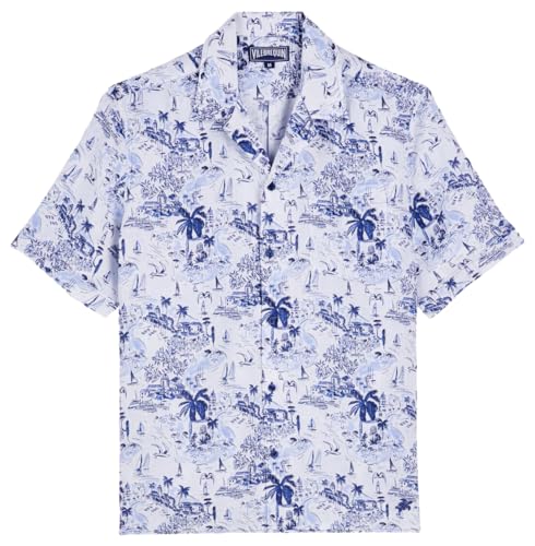 Men's Linen Bowling Shirt Riviera