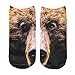 Produktbild cosey  1 Paar Sneaker-Socken  Einheits-Größe 33-40 - Wildtierdesign (Grizzlybär)