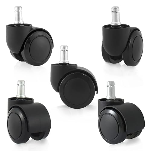 Enjoy Caster  Ruedas para silla de oficina de 2.5 pulgadas para silla Herman Miller Aeron Steelcase  Ruedas de poliuretano de doble inyección para