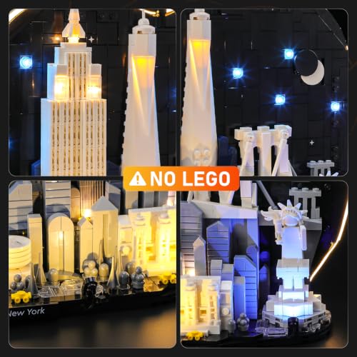 Luces para Lego Architecture 21066 Nueva York Lightailing 2