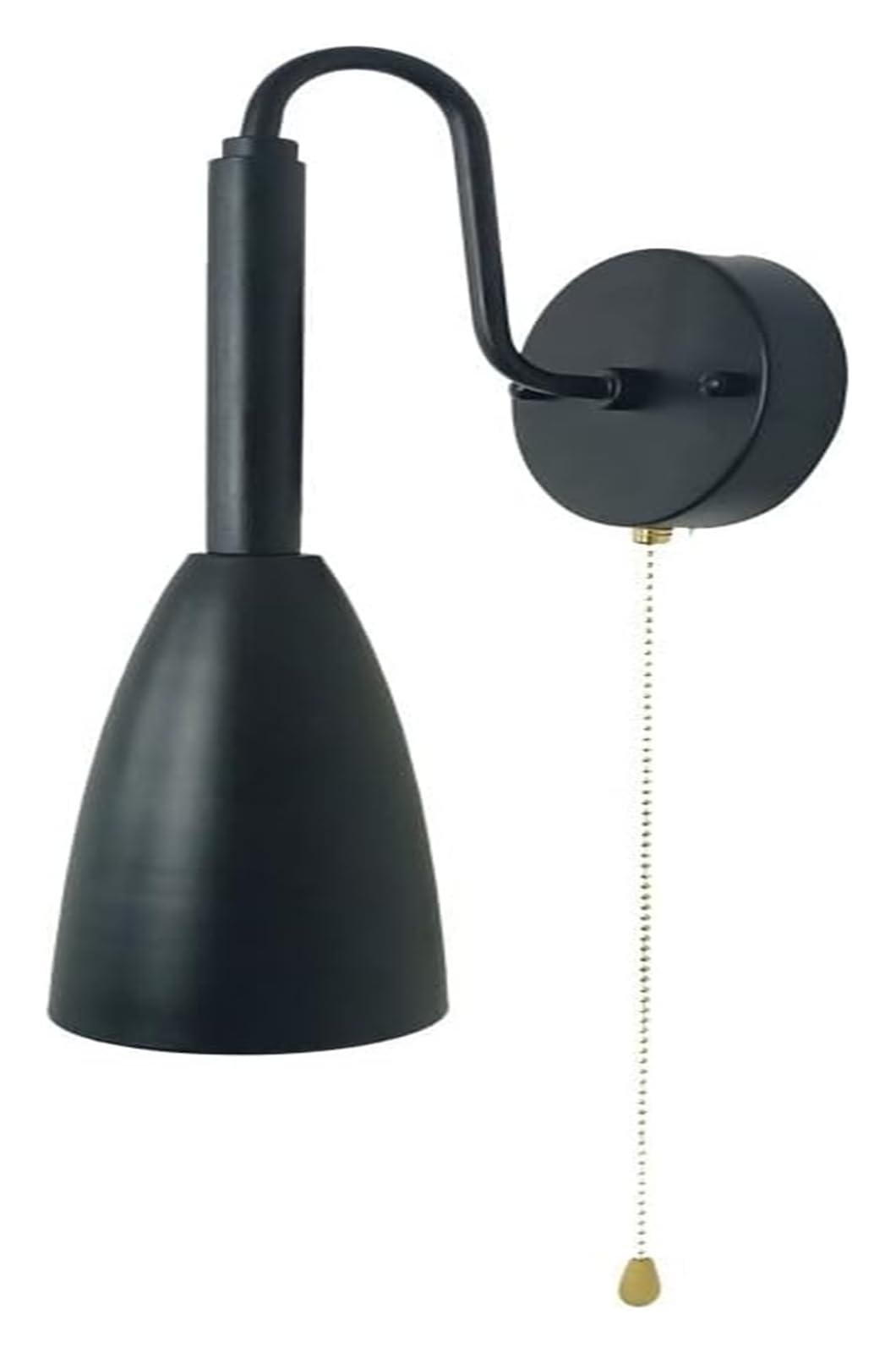 VGTLAKEX Wall Light Vintage Wall Sconce Black Metal Light with Pull Chain Switch Retro Mounted Lamp Indoor Farmhouse Rustic E27 Sconces