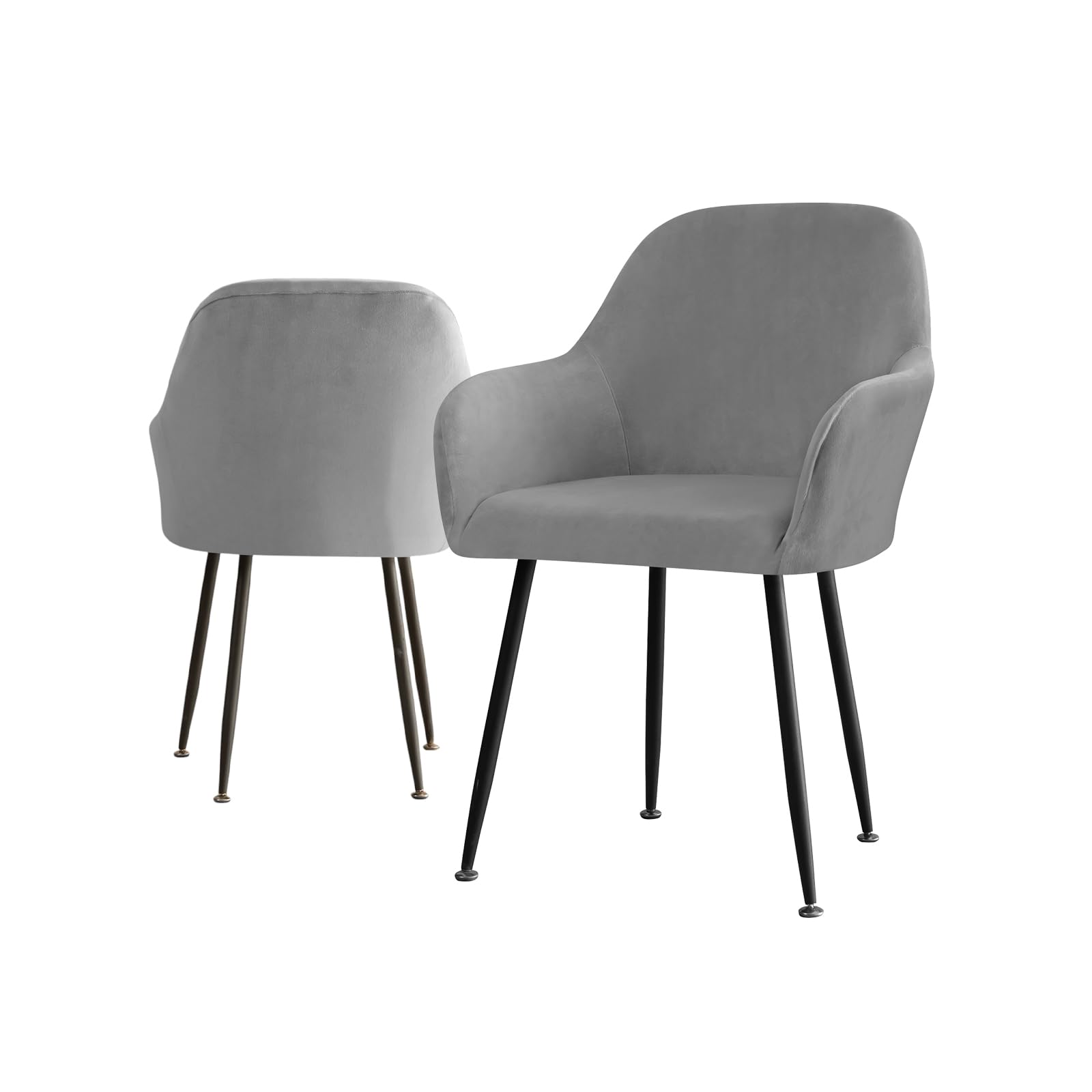 ZHUIYUAN Curved Back Chair Cover, Stretch Dining Room Chairs Slipcover with Arms, Waterproof Cover Chair for Vanity, Mid Century Modern Accent Dining