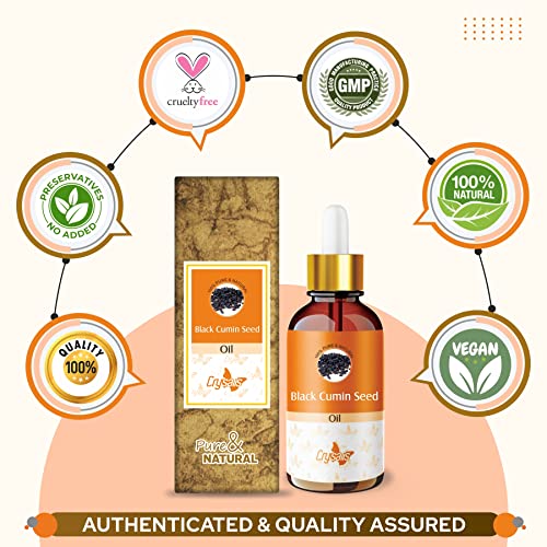 Image of Crysalis Black Cumin Seed (Nigella Sativa) Oil|100% Pure & Natural Undiluted Carrier Oil Organic Standard For Skin & Hair Care -100ML With Dropper