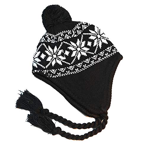 SnowStoppers Winter Knit Hat for Kids - Nordic (White)