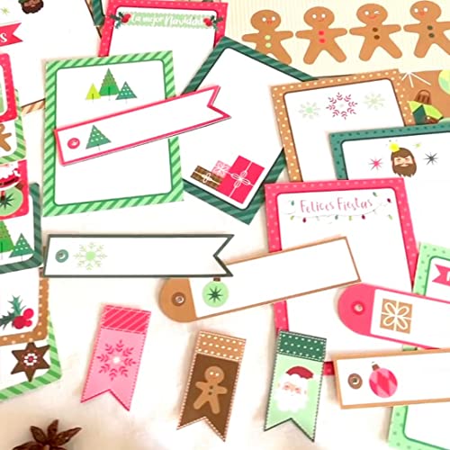 Anita y su mundo 37011350. Pack of 5 Sheets of Scrapbooking Paper with Labels, 30.5 x 30.5 cm, Magical Christmas Collection - Image 2