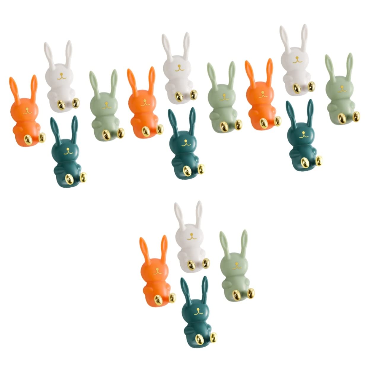ULTECHNOVO Ganchos Decorativos De Pared Forma De Conejo Soporte Para Bolsos Y Abrigos Instalación Material Resistente Diseño Moderno Y Único Para Habitaciones Infantiles 4 Piezas X 4