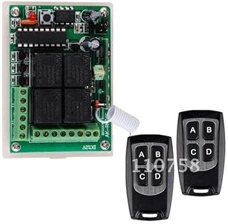 DC12V 4 CH RF Wireless Remote Control System/Radio Switch Transmitter/Receiver Momentary Toggle Latched for Light Lamp
