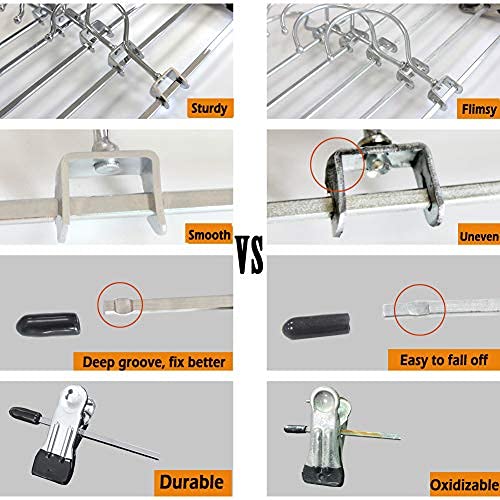 30er-Set Hosenbügel Mit Anti-Rutsch-Clips - Platzsparende Kleiderbügel Für Deinen Schrank
