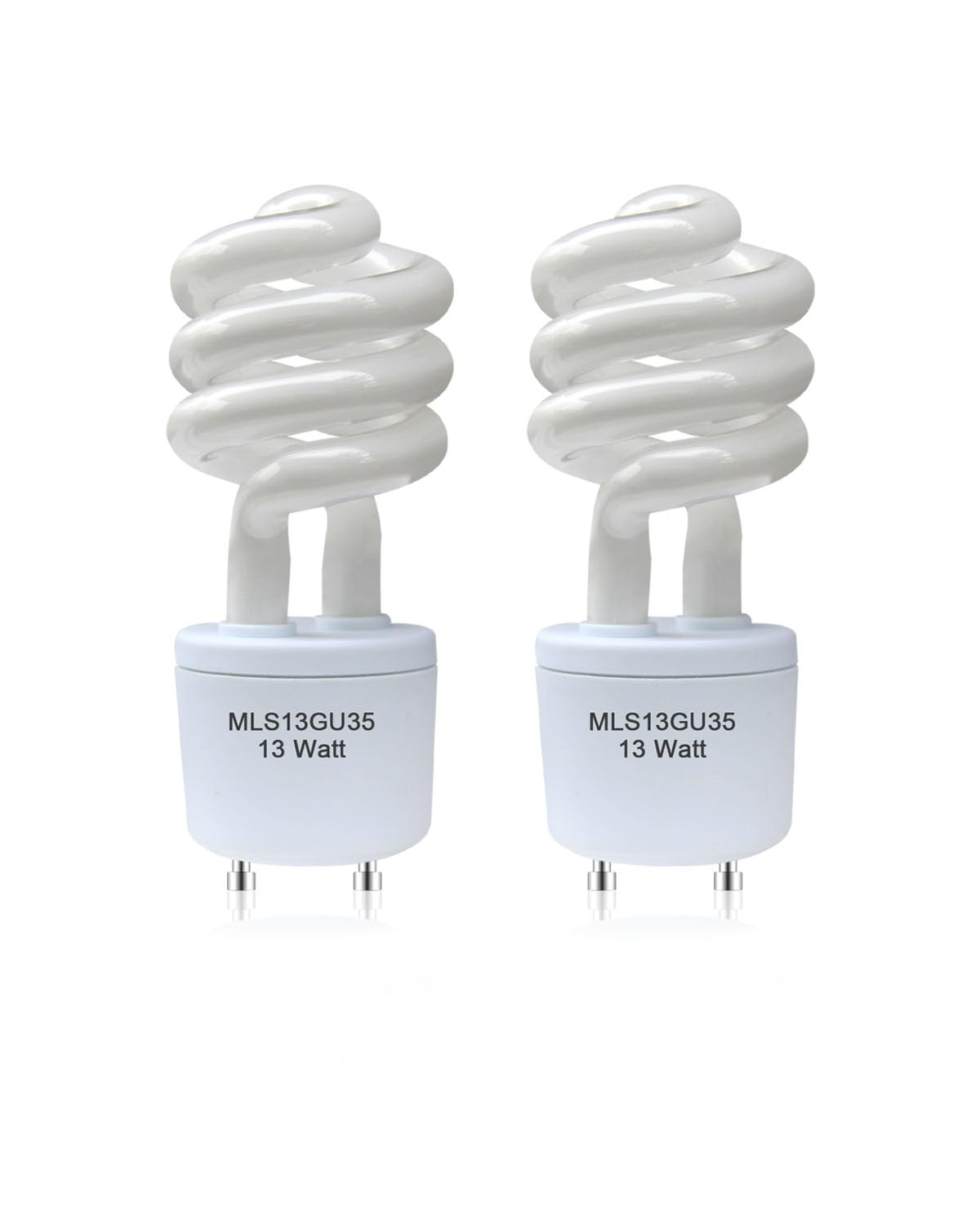 Ignixlite 2 Pack MLS13GU35 Fluorescent Light Bulbs,13W 3500K Replacement for Panasonic VQL5 Exhaust Fans,Ceiling Bath Fan Heater/Light, GU35 Base, 3500K