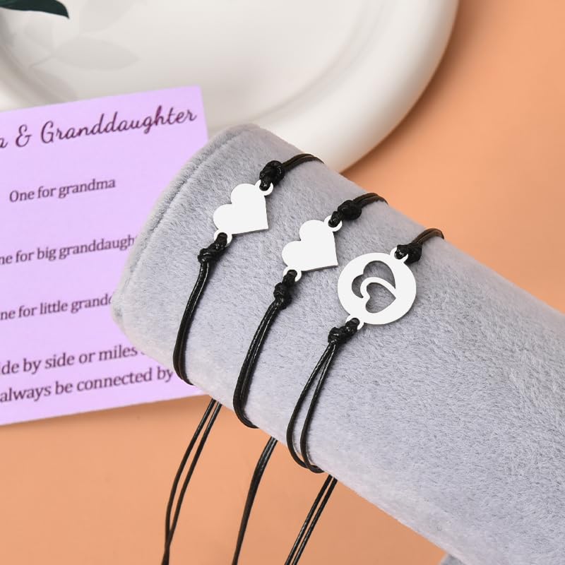 Image of YangQian Mothers Day Gifts for Women Mom Grandma Aunt and Niece Bracelet Gift Matching Bracelets Set for 2 /3 Mother Daughter Bracelet