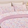 Yibeizi Butterfly Kids Comforter Set for Girls Full Size, Cute Quilted Lavender Printed Bedding Set with Pillow Sham, Lightweight Soft Breathable Machine Washable Bed Set 3 Piece #5