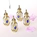 YU FENG Sapphire Crystal Glass Perfume Bottle Empty Refillable Fancy Retro Style for Essential Oils