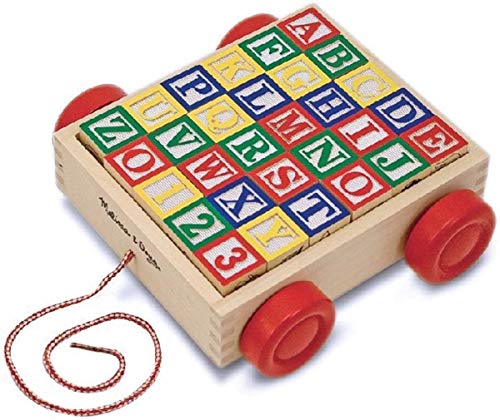 Image of Melissa & Doug Classic ABC Block Cart , 1 Count (Pack of 1)