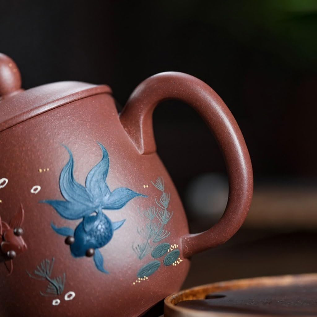 Matcha Cups Office Tea Cup Purple Sand Cup Tea Cup Teapot 480ML Chiński zestaw do herbaty Zestaw do herbaty Kubek z zaparzaczem do herbaty