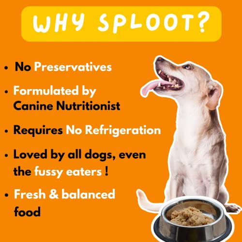 Image of Sploot Natural Wet Dog Food - Chonky Chimken - Pet Food for Adult and Puppy Dogs - No Preservatives and Chemicals - Chicken and Brown Rice - 200gms Each (Pack of 30)