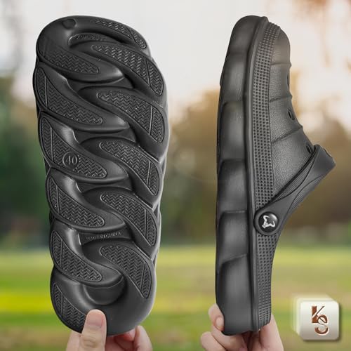 KEMISANT Men Clogs, Unisex Slip-on Yard Garden Shoes Mules Cleaner Shoes House Work Cushioned Supportive4