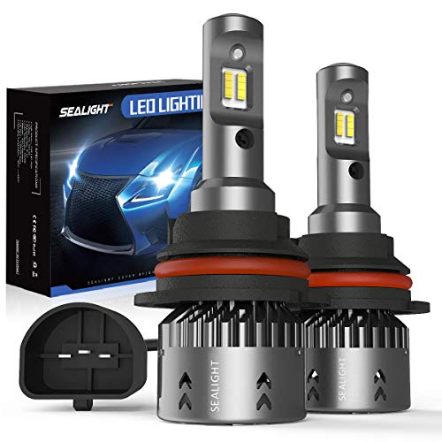 SEALIGHT Scoparc S2 9007/HB5 LED Headlight Bulbs, 9007 LED High Beam Low Beam, 1:1 Halogen Bulb Design, 6000K Bright White