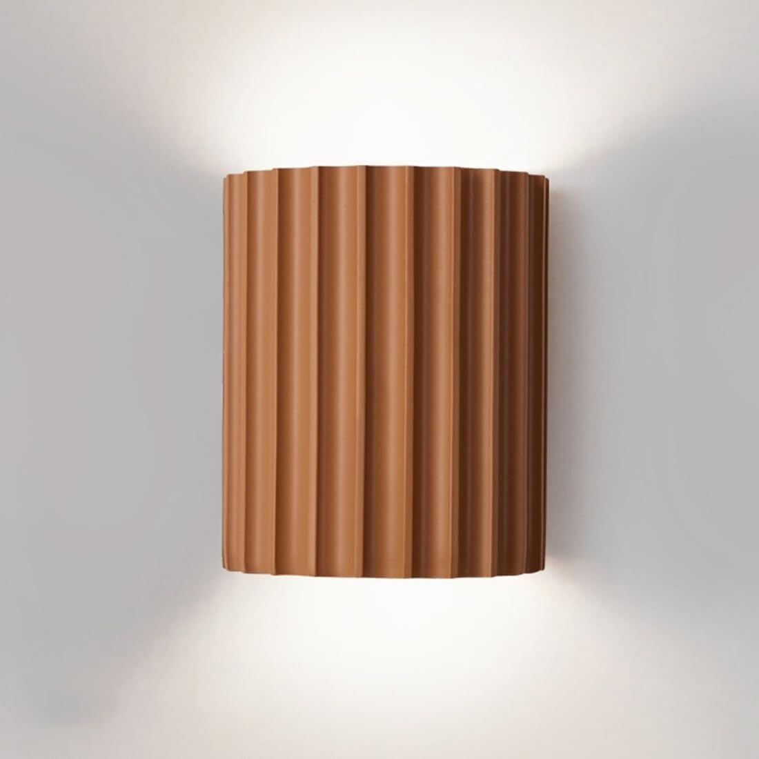 TCHAUSGZUS Vintage Nordic Macaron Wall Sconce Antique Indoor Up and Down Wall Light Fixture for Living Room, Hallway, and Bedroom(Orange)