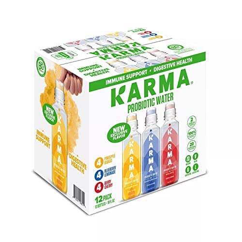 4 Set * Karma Culture Karma Probiotic Water Variety Pack (18oz/ 12Pk), 216 Fl Ounce