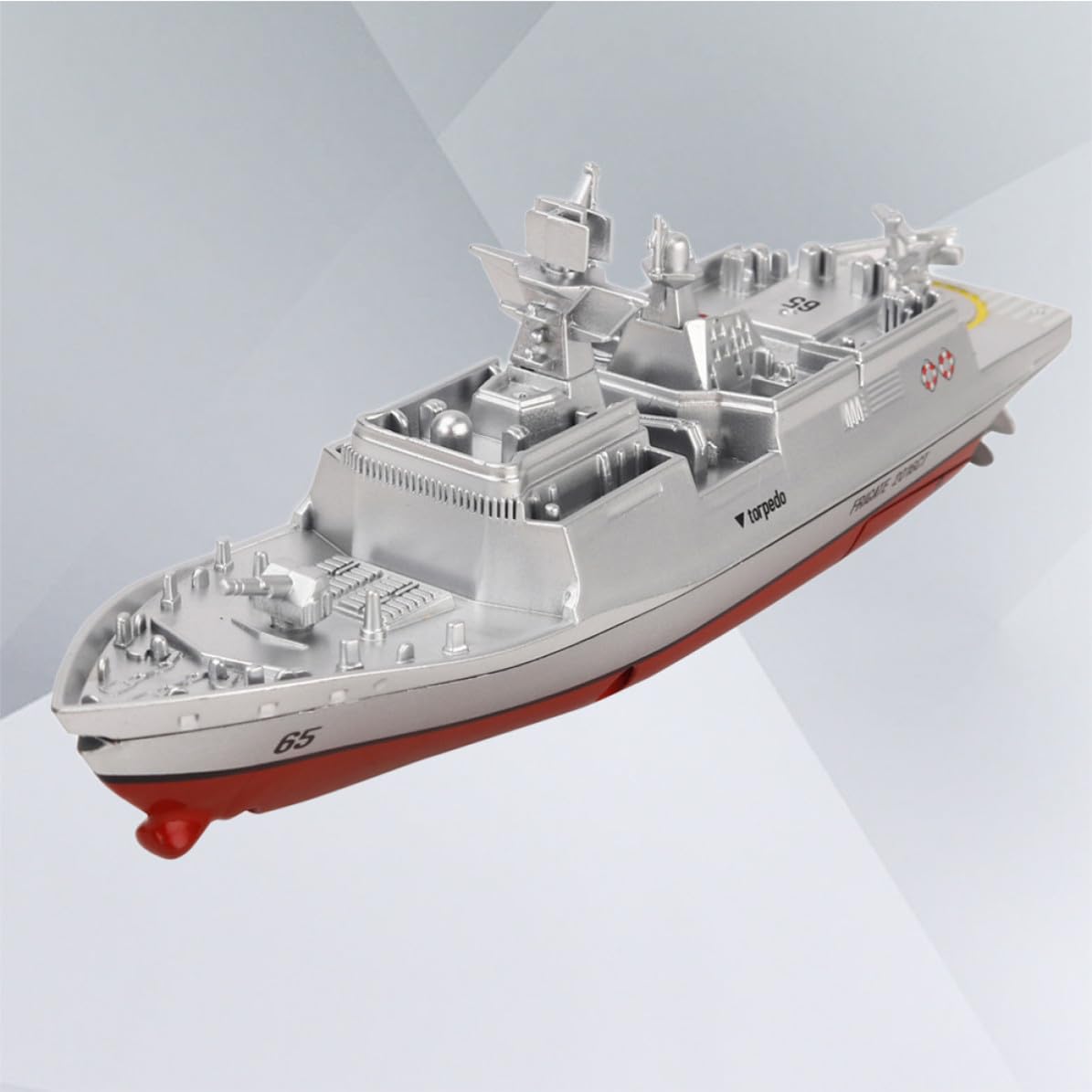 Alasum Nave Telecomandata Portaerei Ragazzo Ragazza 3318 Argento | Tecnologia 2, 4 Ghz, e Indietro, ad Alta Velocità, Svolte e Destra, Plastica e Metallo