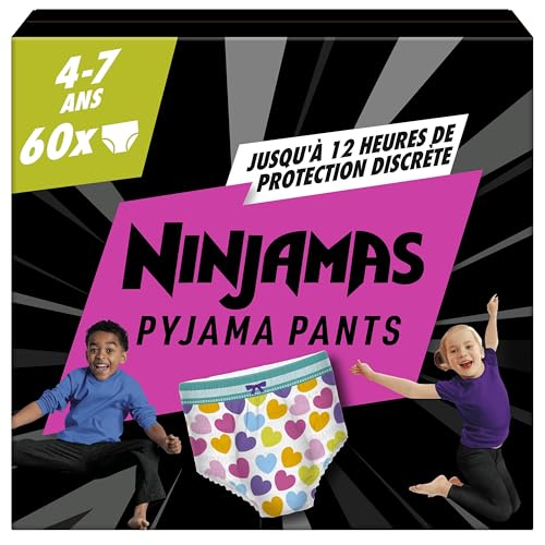 Ninjamas Pampers Pyjama Pants Fille Protection Maximale Anti-Fuites Toute la Nuit