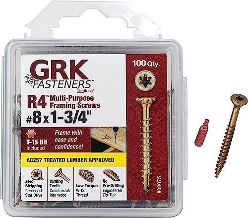 GRK 772691020758 8 R4 Tornillo Autorroscante X 1.75 pulgadas, 100 unidades miniatura 1