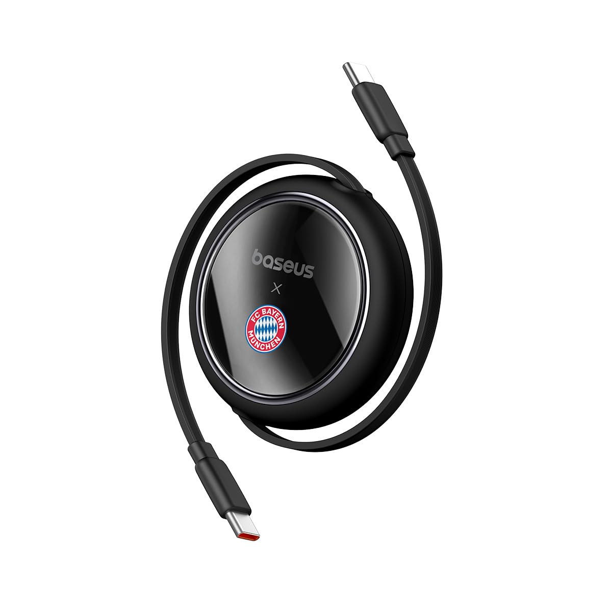 Baseus 1m USB C to C Cable, 100W PD 5A QC 4.0 Retractable Fast Charging Cable for iPhone Samsung iPad, Easy to Store, Portable