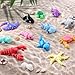 JOYIN 12 Pcs 3D Printed Ocean Animals Set, Mini Animals 3D Printed Toys - Cute Articulated Flexible Figurines Fidget Toys for Party Favors Birthday Gifts Desk Pets Office Home Decor
