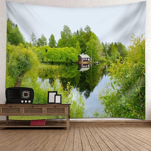 Tapisserie murale paysage nature 150x150 cm pour décoration de chambre