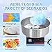 1050W Electric Cotton Candy Machine Floss Maker with Stainless Steel Bowl, Sugar Scoop for Family and Various Party (Blue)