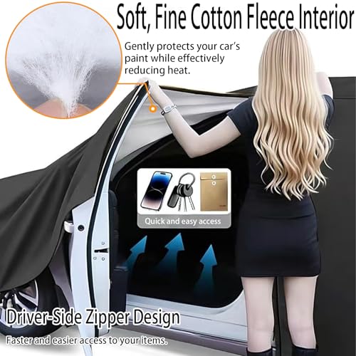 Image of Car Cover Fit for Jeep Wrangler 2 Door Custom Fit 1987-2025 JK JL CJ YJ TJ | Heavy Duty, Waterproof, All Weather Outdoor Car Cover with Door Zipper for Sun, Rain, Dust, Snow & UV Protection