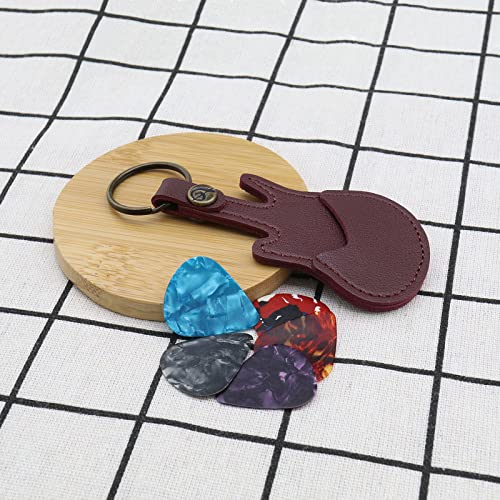 Porte-médiator pour Guitare Porte-clés en Cuir avec 5pcs Médiators de Guitare Mini Plectres Pack Étui Porte-clés pour… - Les Beatles, Paul McCartney, John Lennon, RIngo Starr, George Harrison Porte-médiator pour Guitare Porte-clés en Cuir avec 5pcs Médiators de Guitare Mini Plectres Pack Étui Porte-clés pour… – Image 6