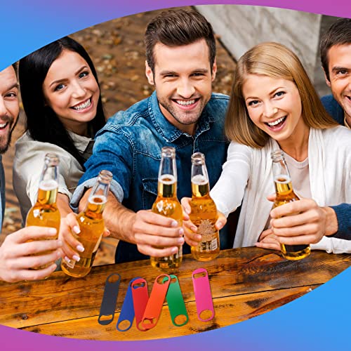 Set Of 24 Stainless Steel Flat Beer Bottle Opener Bulk Funny Bartender Bar Keys Heavy Duty 7 Inches Beer Openers For Men Women Kitchen Restaurant Party Supplies, Orange, Pink, Red, Blue, Green, Black #TOP6