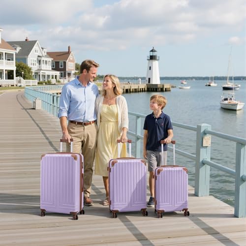Image of KUNEL Luggage Sets 5 Piece, Hardshell Expandable Suitcase, 20 /24 /28inch