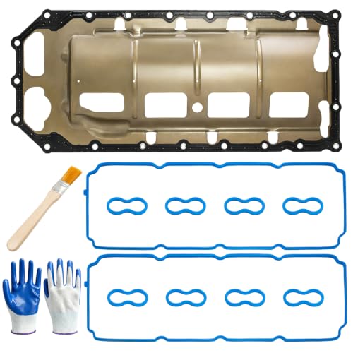 Image of Oil Pan Gasket Set for Ram 1500 2500 3500 5.7L HEMI 2003-2024 | Complete upper and lower engine sealing kit with valve cover gaskets, oil pan gasket and bolt grommets