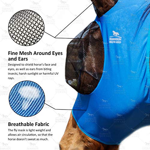 image for Harrison Howard Super Comfort Stretchy Fly Mask Large Eye Space with U