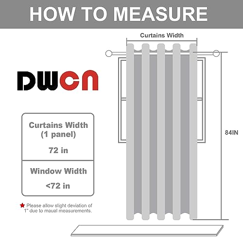 Image of DWCN Beige Blackout Curtain Panel for Bedroom - Thermal Insulated Energy Saving Grommet Blackout Drapery for Patio Door, Room Divider Long Curtain, W72 by L84, 1 PC