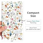 Pocket Calendar 2026-2027 for Purse, Two Year Monthly Planner Pocket Size, Jan 2026 to Dec 2027 Monthly Planner Small Size (6.5" x 3.5") - Wildflowers - Image 3