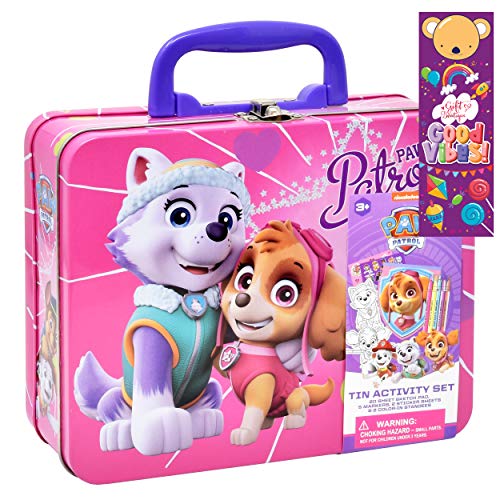 Gift Boutique Paw Patrol Coloring and Activity Tin Box, Includes Stickers, Mess Free Crafts Color Kit in Tin Box, for Toddlers, Boys and Kids
