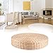 Poduszka Tatami okrągła poduszka podłogowa ze słomy zagęścić poduszki do siedzenia pufa podkładka futon ręcznie tkana poduszka do siedzenia dla Tatami Zen Yoga Garden ceremonia herbaciana Decor