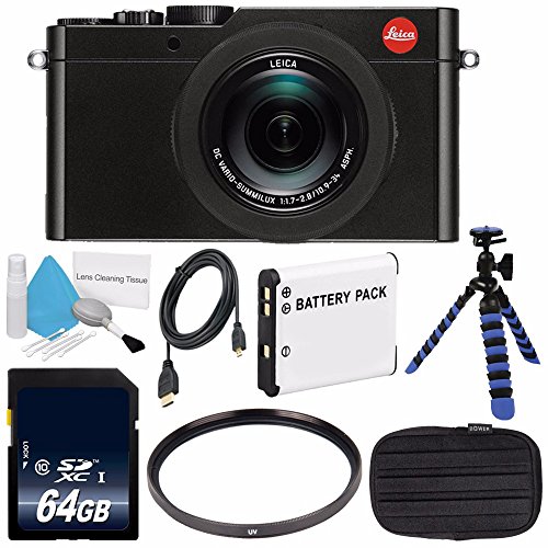 Leica D-LUX (Typ 109) Digital Camera (Black) (International Model) + DMW-BLE9 Replacement Lithium Ion Battery + Flexible Tripod with Gripping Rubber Legs