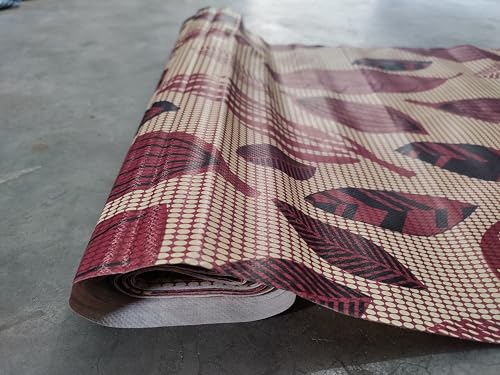 Image of 10Meter Rectangular Long Shelf Liner, Sheet Roll /Mat for Drawer, Shelf roll Kitchen mat /Kitchen Roll /Slab Roll /Drawer roll Antislip Mat Size - 45 x 1000 cm-AM (Brown Black Leaf)